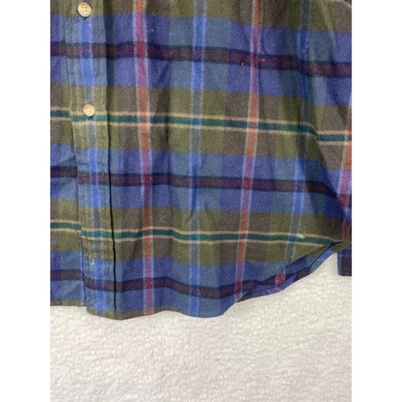 Polo Ralph Lauren Button Up Shirt Men’s L Blue Plaid Long Sleeve Classic Fit - Picture 7 of 9